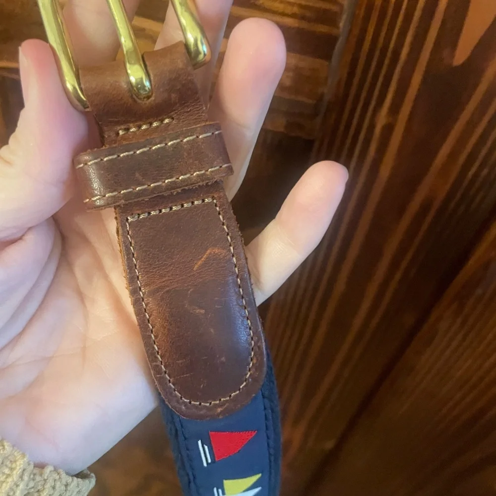 Preston nautical print belt